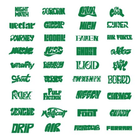 100 Custom Word Designs