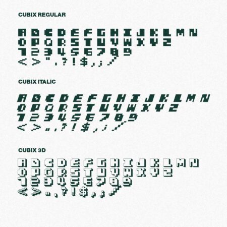CUBIX - Pixel Art Typeface